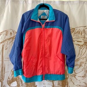 1980s Vintage Neon Windbreaker